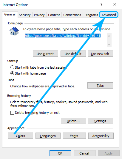 reset ie step03 advaced